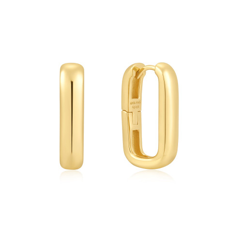 Ania Haie Gold-Plated Sterling Silver Wide Paper Clip Earrings
