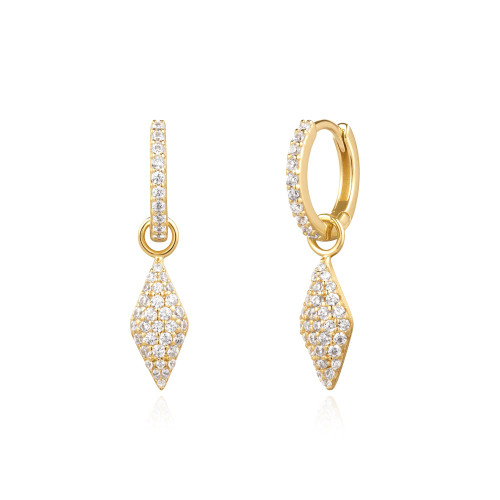 Ania Haie Gold-Plated Sterling Silver Pave Sparkle Huggies