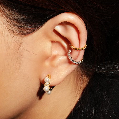 Ania Haie Gold-Plated Sterling Silver Beaded Ear Cuff
