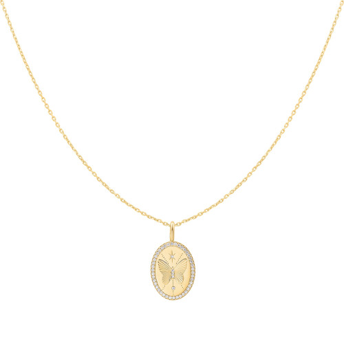 18"+2" Ania Haie Gold-Plated Sterling Silver Butterfly Pendant Necklace