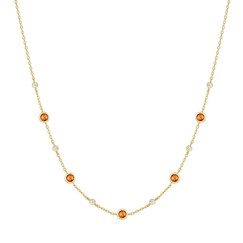 16"+2" Ania Haie Gold-Plated Sterling Silver Nano Gem Station Necklace