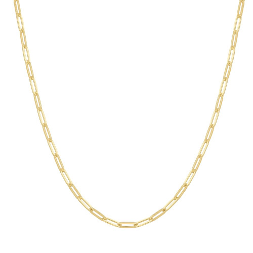 15"+2" Ania Haie Gold-Plated Sterling Silver Paper Clip Chain Necklace