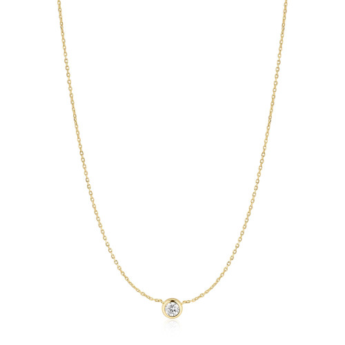 16"+2" Ania Haie Gold-Plated Sterling Silver Just You Solitaire Necklace