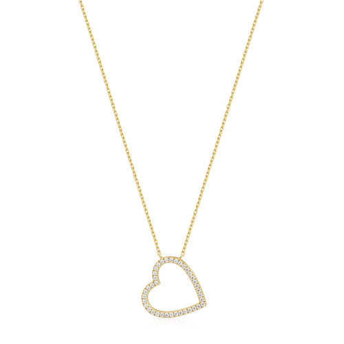 16"+2" Ania Haie Gold-Plated Sterling Silver Heart Necklace