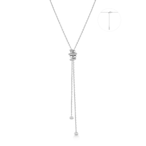 Ania Haie Rhodium-Plated Sterling Silver Twisted Rope Lariat Necklace