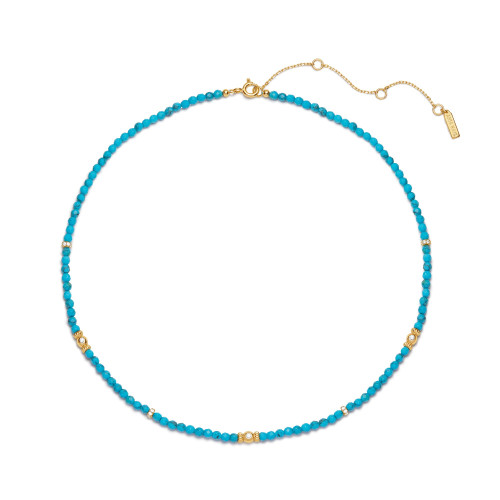 15"+3" Ania Haie Gold-Plated Sterling Silver Beaded Necklace