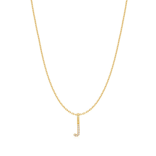 16"+3" Ania Haie Gold-Plated Sterling Silver Letter J Initial Necklace