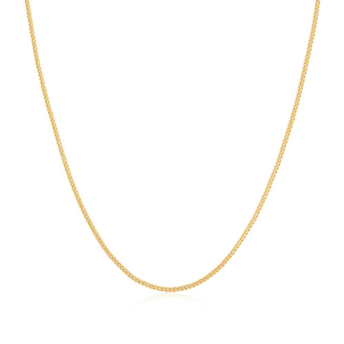 16"+2" Ania Haie Gold-Plated Sterling Silver Slim Curb Link Chain Necklace