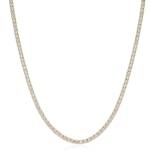 15"+2" Ania Haie Gold-Plated Sterling Silver Classic Tennis Necklace