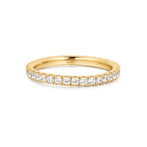 Ania Haie Gold-Plated Sterling Silver Pave Ring R057-01G