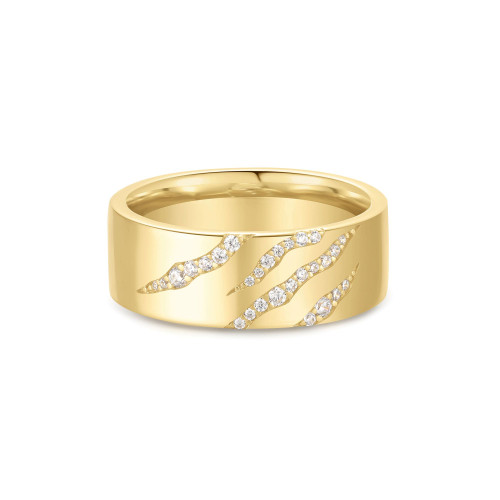 Ania Haie Gold-Plated Sterling Silver Tiger Stripe Band R067-03G