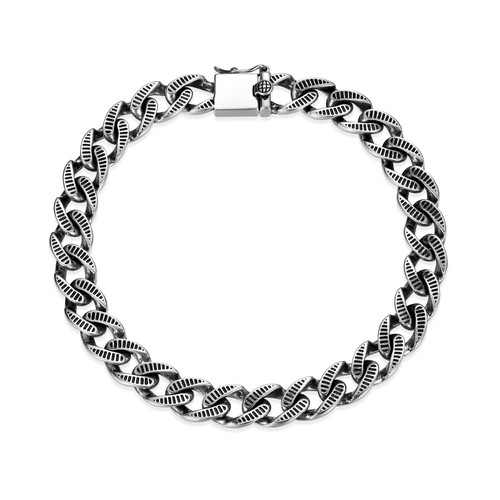 Men's Ridge Infinity Cuban Chain Bracelet by ETHOS - UB0076