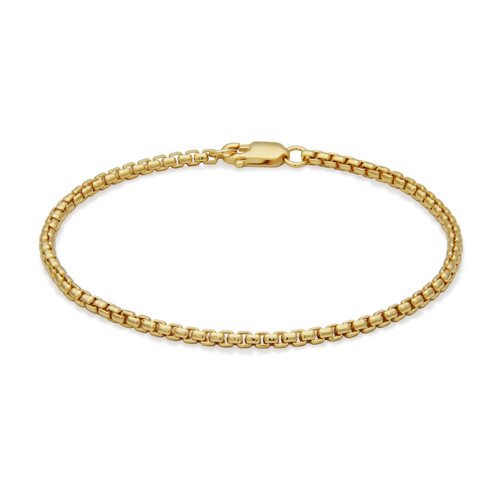 Men's 14K Gold-Filled Round Box Bracelet by ETHOS - UB0127