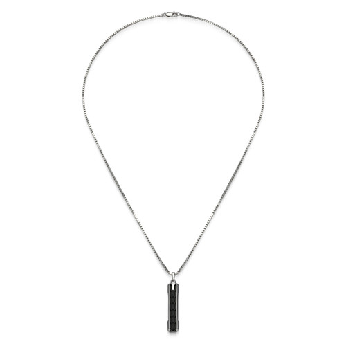 Mens Geo Black Onyx Pendant Necklace by ETHOS - UN0125