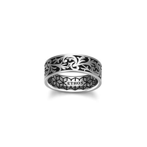 Additional view of Mens Chisel Eternity Band Ring by ETHOS - UR02