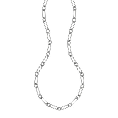 Charles Garnier Garnier Link Rhodium-Plated Sterling Silver Necklace CN0124
