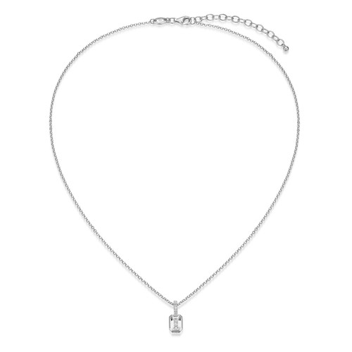 Charles Garnier Windsor Gold-Plated Sterling Silver Lab-Created White Sapphire Necklace CN0207