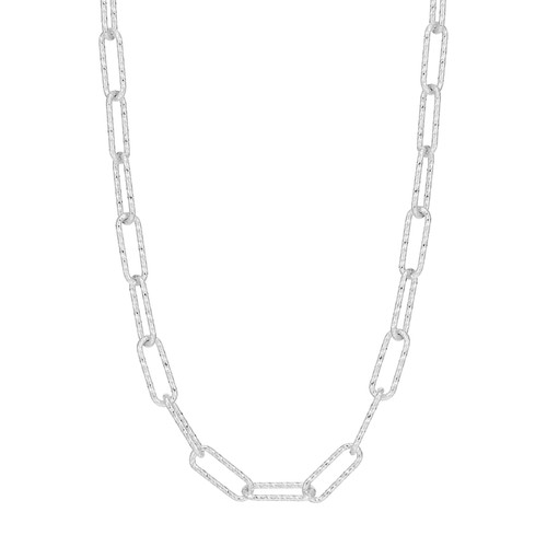Charles Garnier Paperclip Rhodium-Plated Sterling Silver Necklace SDN3367W17