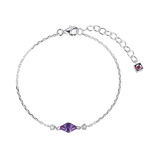 ELLE Jewelry Etoile Sterling Silver Lab-Created Sapphire Bracelet B10342CA