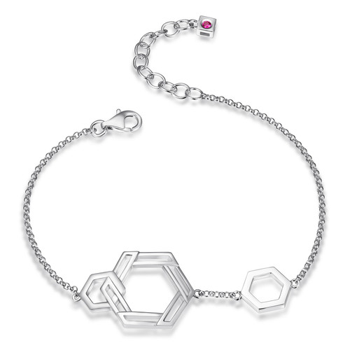 ELLE Jewelry Lattice Sterling Silver Bracelet B10201W