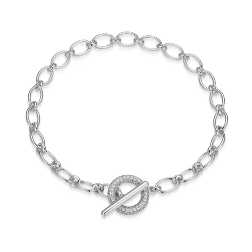ELLE Jewelry Reversa Sterling Silver Cubic Zirconia Bracelet LB0284