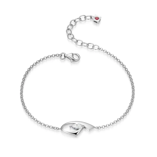 ELLE Jewelry Wink Sterling Silver Cubic Zirconia Bracelet LB0276