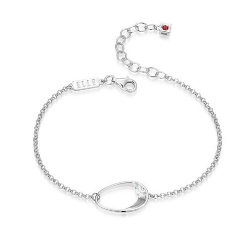 ELLE Jewelry Wink Sterling Silver Cubic Zirconia Bracelet LB0278