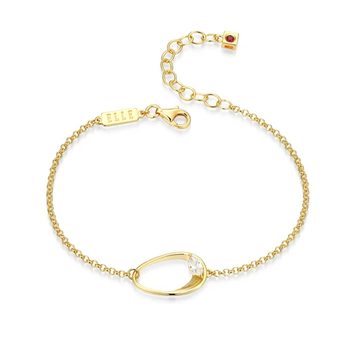 ELLE Jewelry Wink Gold-Plated Sterling Silver Cubic Zirconia Bracelet LB0279