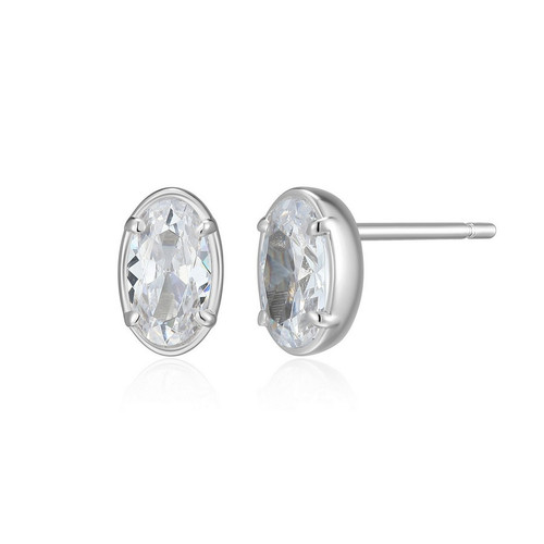ELLE Jewelry Serenelle Sterling Silver Cubic Zirconia Stud Earrings LE0267