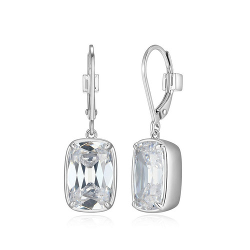 ELLE Jewelry Serenelle Sterling Silver Cubic Zirconia Leverback Earrings LE0269