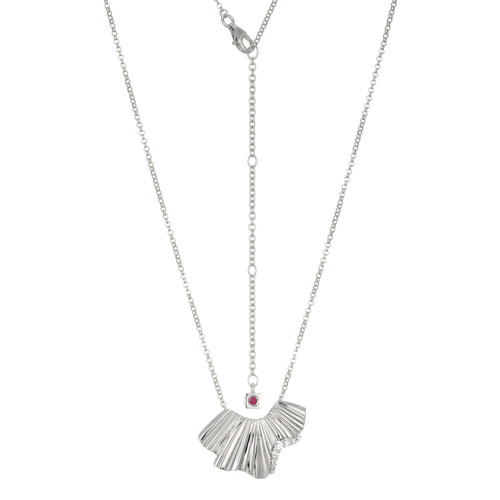 ELLE Jewelry Butterfly Sterling Silver Cubic Zirconia Necklace LN0256