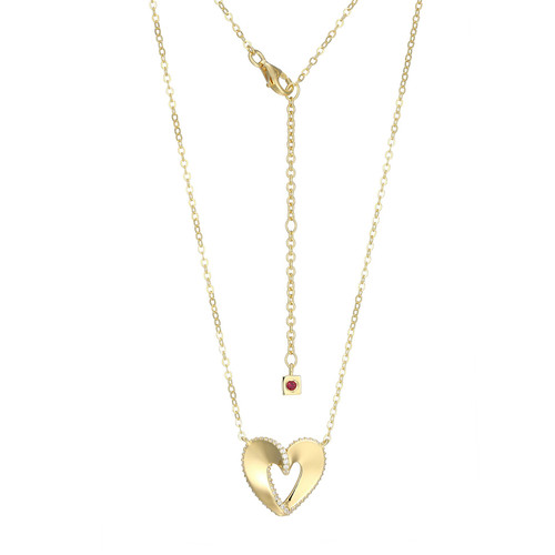 ELLE Jewelry Eternal Gold-Plated Sterling Silver Cubic Zirconia Necklace LN0251