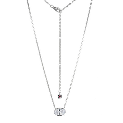 ELLE Jewelry Serenelle Sterling Silver Cubic Zirconia Necklace LN0265