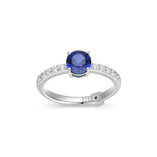 ELLE Jewelry Duchess Sterling Silver Lab-Created Sapphire Ring LR0292