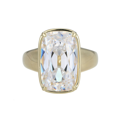 ELLE Jewelry Serenelle Gold-Plated Sterling Silver Cubic Zirconia Ring LR0270