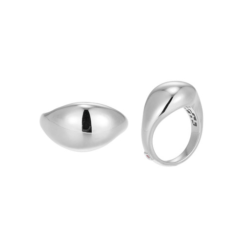 ELLE Jewelry Teardrop Rhodium-Plated Sterling Silver Polished Ring LR0130