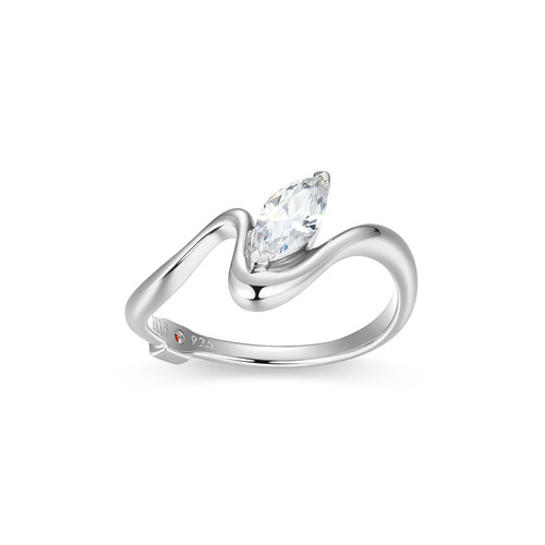 ELLE Jewelry Wink Sterling Silver Cubic Zirconia Ring LR0280