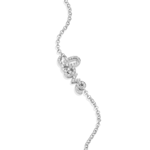 M by Monte Luna Love Pendant Bolo Rhodium-Plated Sterling Silver Bracelet BB0004W