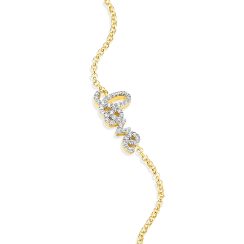 M by Monte Luna Love Pendant Bolo 14K Yellow Gold-Plated Sterling Silver Bracelet BB0004Y