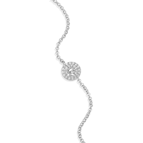 M by Monte Luna Lotus Tag Bolo Rhodium-Plated Sterling Silver Bracelet BB0025W