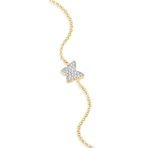 M by Monte Luna Butterfly Bolo 14K Yellow Gold-Plated Sterling Silver Bracelet BB0035Y