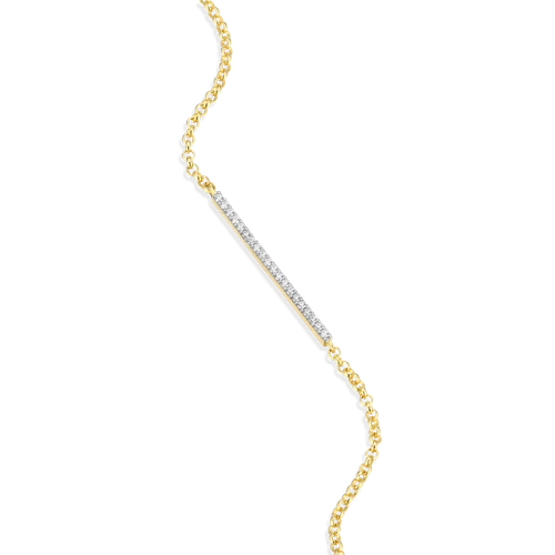 M by Monte Luna Pave Bar Bolo 14K Yellow Gold-Plated Sterling Silver Bracelet BB0095Y