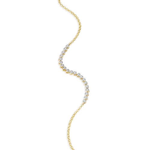 M by Monte Luna Lab-Created Diamond Line Tennis Bolo 14K Yellow Gold-Plated Sterling Silver Bracelet BB0104Y