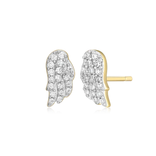 M by Monte Luna Wing Stud 14K Yellow Gold-Plated Sterling Silver Earrings BE0040Y