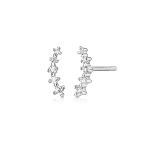 M by Monte Luna Climber Stud Rhodium-Plated Sterling Silver Earrings BE0054W