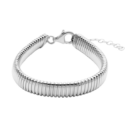 Charles Garnier Rhodium-Plated Sterling Silver Oval Bracelet - 6.75" + 1.5" Extender