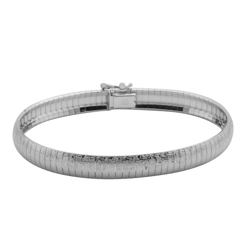 Charles Garnier Rhodium-Plated Sterling Silver Diamond-Cut Bracelet - 7.5"