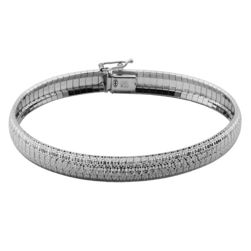 Charles Garnier Rhodium-Plated Sterling Silver Woven Mesh Bracelet