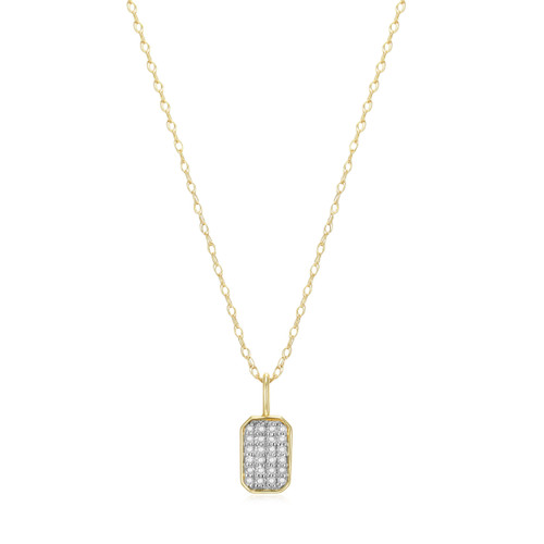 Charles Garnier 14K Gold Diamond Rope Chain Pendant Necklace - 0.1 ctw