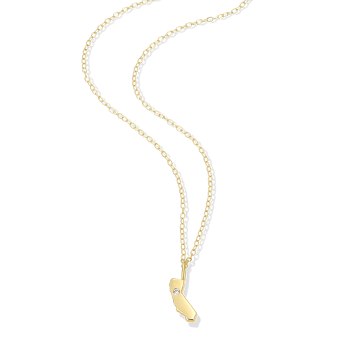 M by Monte Luna Gold-Plated Sterling Silver California State Lab-Created Diamond Pendant Necklace